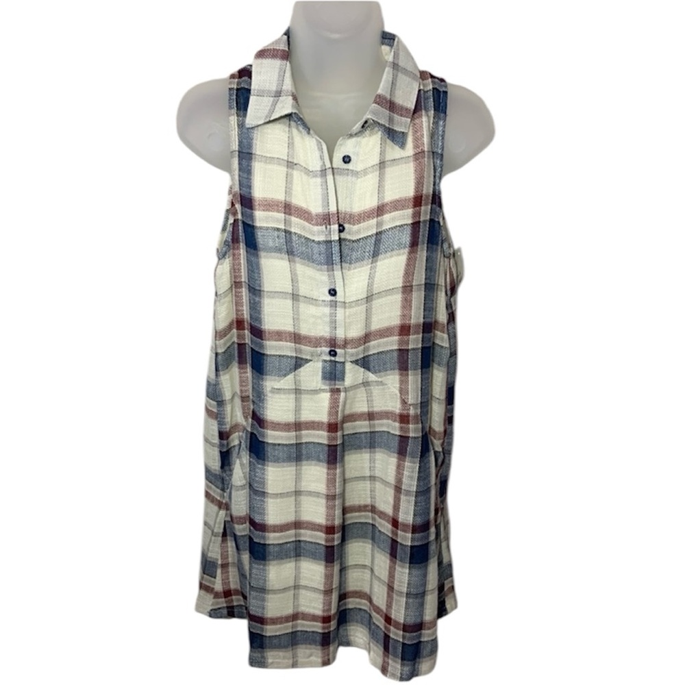 Entro Red and Blue Mini Dress